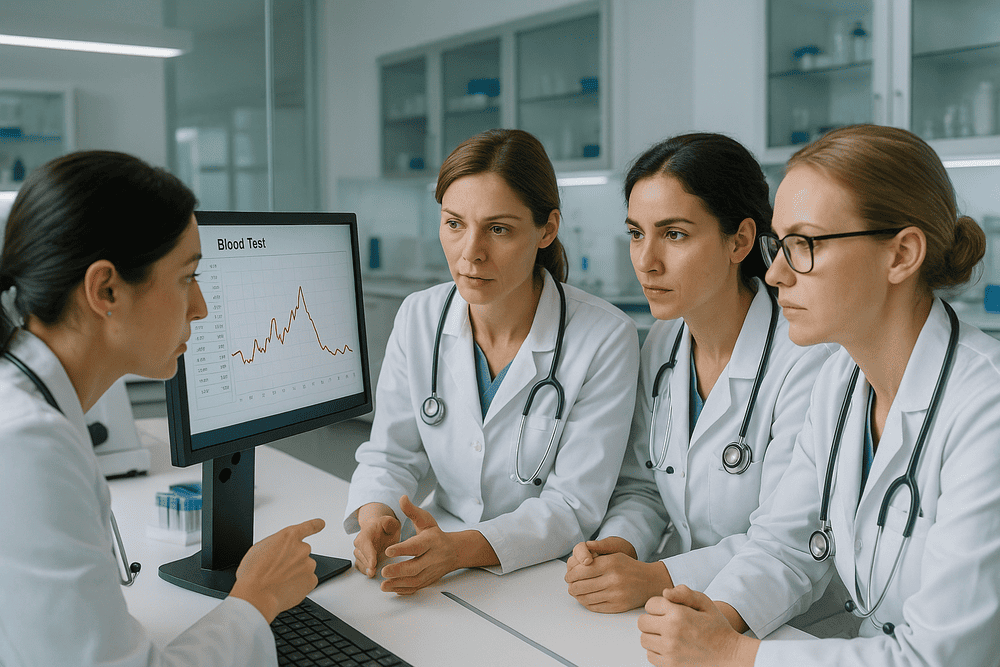 Diskusi Dokter di Laboratorium