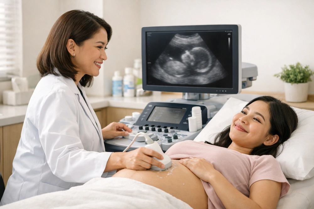 Mengapa Pemeriksaan Kehamilan Selalu Disertai USG? Ini Pentingnya untuk Ibu dan Janin 2 Pemeriksaan dengan USG